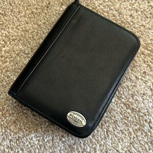 Fossil Multi Card & small Cellphone Black Wallet